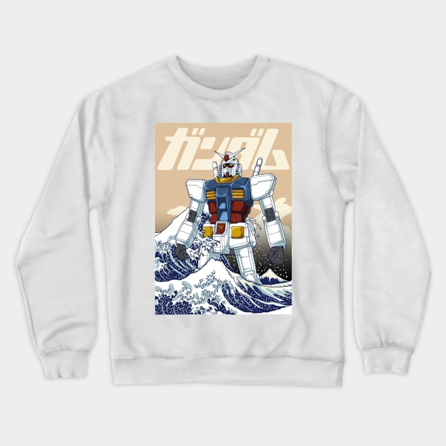 Gundam Kanagawa Crewneck Sweatshirt by WahyudiArtwork